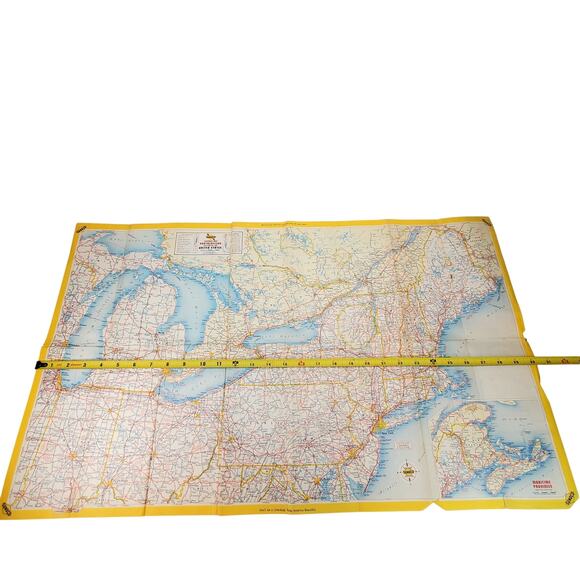 Sunoco Highway Map of Eastern North Eastern US 1962 Vtg Lithographed - Picture 11 of 14